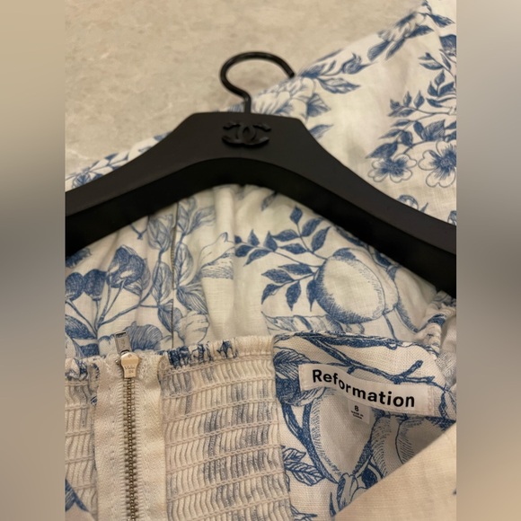 Reformation Bridgton Linen Dress in Corsica Size 8 - Picture 6 of 12